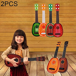 Wewoo 2 PCS Enfants Musique Lumières Ukulélés, Taille: 36.5 * 11.5cm, Aléatoire Couleur Livraison