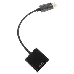 Dp à Vga 1080p Displayport Dp à Vga Convertisseur Adaptateur Mâle à Femelle - Noir