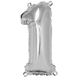 Ballon en aluminium Chiffre 1 Argenté 40cm - Rayher 