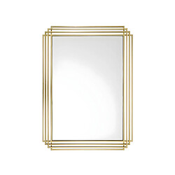 Vente-Unique Miroir art déco en métal - L.80 x H. 110 cm - Doré - SAMBA