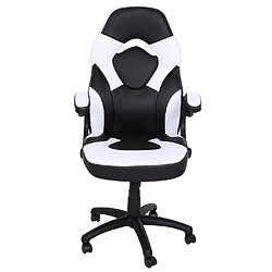 Acheter Mendler Chaise de bureau HWC-K13, chaise pivotante Gaming, accoudoirs réglables, similicuir ~ noir-blanc