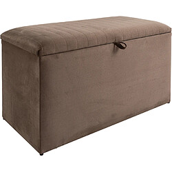 Vivenla Banc bout de lit coffre avec rangement coloris marron design en velours L. 80 x P. 41 x H. 45 cm collection BRUSSELS 