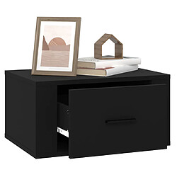 Acheter vidaXL Table de chevet murale Noir 50x36x25 cm