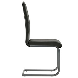 Avis vidaXL Chaises à manger cantilever lot de 4 gris similicuir