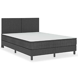 Avis Maison Chic Tête de lit scandinave pour lit adulte,Meuble de chambre Gris foncé Tissu 140x200 cm -MN96764