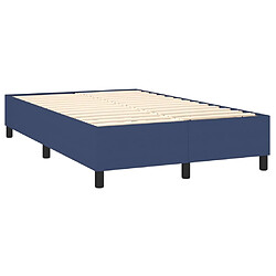 Acheter vidaXL Sommier à lattes de lit et matelas et LED Bleu 120x200 cm Tissu