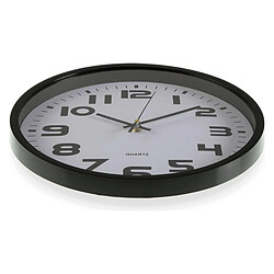 Avis Home Horloge Murale Plastique (4,2 x 30,5 x 30,5 cm) Noir