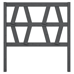 Avis Maison Chic Tête de lit scandinave pour lit adulte,Meuble de chambre Gris 81x4x100 cm Bois massif de pin -MN56509