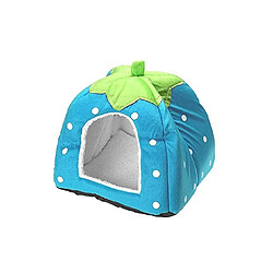 YP Select Strawberry Style Sponge House Pet Bed Dome Tent Warm Cushion Basket Bleu XL 