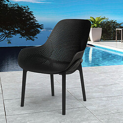 Ahd Amazing Home Design Chaises design Majestic pour cuisine et bar en polypropylène, Couleur: Noir