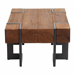 Avis Mendler Table basse HWC-A15, table de salon, bois de sapin rustique massif ~ brun 60x60cm