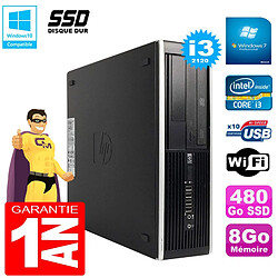 PC HP Compaq Pro 6300 SFF I3-2120 RAM 8Go Disque 480Go SSD Graveur DVD Wifi W7 · Occasion 