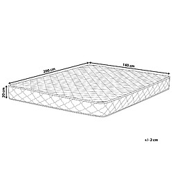 Beliani Matelas à ressorts ensachés équilibré / ferme 140 x 200 cm DUO