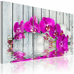 Paris Prix Tableau Imprimé 3 Panneaux Harmony : Orchid 40 x 60 cm 