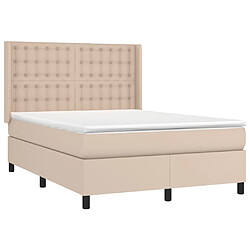 Avis vidaXL Sommier à lattes de lit matelas LED Cappuccino 140x200 cm