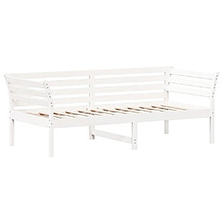 Maison Chic Lit d'appoint | Lit de jour | Lit de repos Blanc 75x190 cm Bois de pin massif -GKD55055