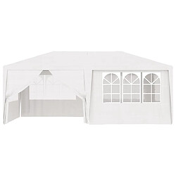 vidaXL Tente de réception et parois latérales 4x6 m Blanc 90 g/m²