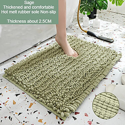 LUUCOZK Tapis de bain antidérapants absorbants à séchage rapide - 51 x 81 cm - Sauge-Taille standard 