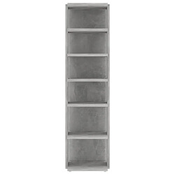 Avis vidaXL Armoire à chaussures Gris béton 27,5x27x102cm Bois d'ingénierie