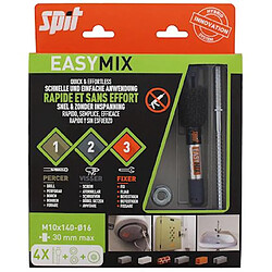 cheville mécano-chimique - spit easy-mix - 10 x 140 mm - blister de 4 - spit 060231