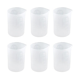 6 Pièce 250 Ml Tasses à Mélanger Tasses à Mesurer en Silicone Accessoir de Bijoux Moulage outils de fabrication de bijoux moulage de résine