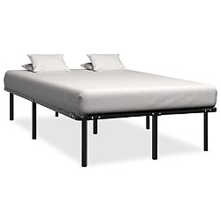 vidaXL Cadre de lit sans matelas noir métal 180x200 cm