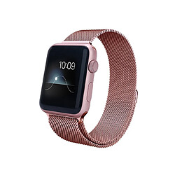 LaCoqueFrançaise Bracelet en acier compatible avec Apple Watch 42-44mm - Rose Gold (Vendu sans la montre)