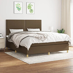 vidaXL Sommier à lattes de lit avec matelas Marron foncé 160x200 cm