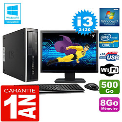 PC HP Compaq 8300 SFF Core I3-2120 Ram 8Go Disque 500 Go Wifi W7 Ecran 19" · Occasion 