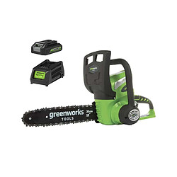 Tronçonneuse GREENWORKS 40V - 30 cm - 1 batterie 2.0 Ah - 1 chargeur - G40CS30K2