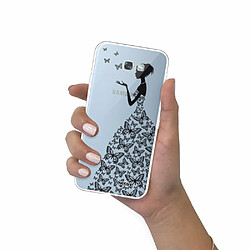 Evetane Coque Samsung Galaxy A5 2017 Silhouette Papillons souple silicone transparente pas cher