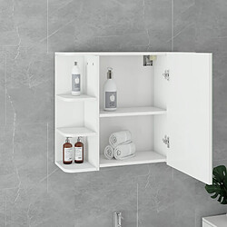 Acheter ML-Design Ensemble de 4 meubles de salle de bain armoire murale haute blanc commode en MDF