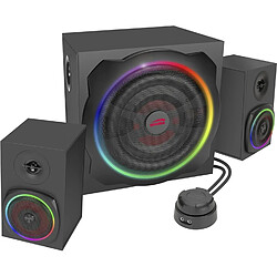 Enceintes subwoofer 2.1 Gravity RGB - Noir - Speedlink