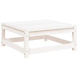 vidaXL Repose-pied de jardin blanc 70x70x30 cm bois de pin massif