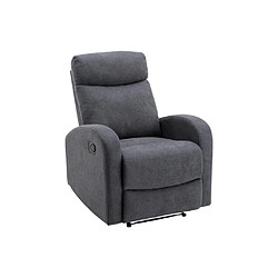 Vente-Unique Fauteuil relax en tissu gris EVELYN 