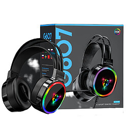 General Casque de jeu filaire, prise audio 0,1 pouce, coussinets en mousse à mémoire de forme, lumière LED, basses surround, léger, compatible avec PC, PlayStation, Xbox, Switch.(Canal USB 7.1) 