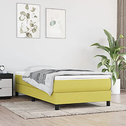 vidaXL Matelas de lit à ressorts ensachés Vert 100x200x20 cm Tissu 