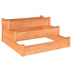 Maison Chic Jardinière,Lit surélevé de jardin - Bac à fleurs - pot de fleur marron 120x120x56cm bois massif de sapin -GKD24228