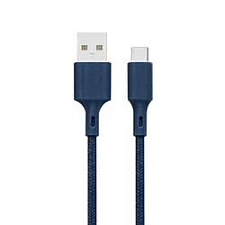 Câble USB / Micro-USB 2m Just Green Bleu