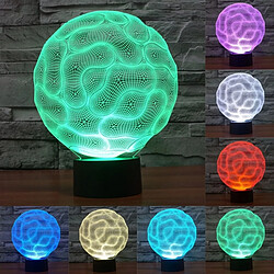 Wewoo Lampe 3D Cerveau Style 7 Couleur Décoloration Creative Visual Stéréo 3D Tactile Commutateur LED Lumière Bureau Nuit