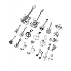 21pcs Symbole De Note De Musique Mixte Bricolage Charmes Pendentifs Trouver De L'argent Pendentif Note De Musique