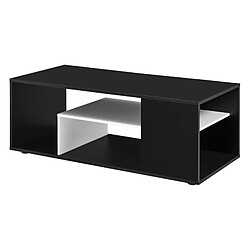 Table Basse Osby Rectangulaire Noir Blanc [en.casa]