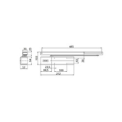 Ferme porte DC 500 ASSA ABLOY VACHETTE force variable 1 à 4 noir - Livré sans bras