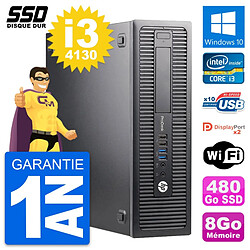 PC HP ProDesk 600 G1 SFF Intel Core i3-4130 RAM 8Go SSD 480Go Windows 10 Wifi · Occasion 