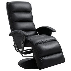 vidaXL Fauteuil inclinable TV Noir Similicuir