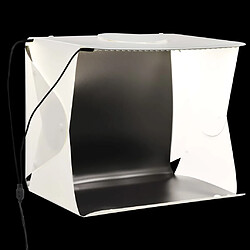 vidaXL Boîte à lumière studio LED pliable 40x34x37 cm Plastique Blanc