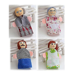 Universal 6 pcs / lots de marionnettes de famille doigt Set à main les jouets de poupée de marionnette minim