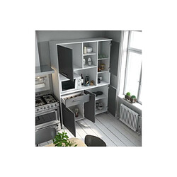 Vente-Unique ECO Buffet de cuisine L 120 cm - Gris mat pas cher