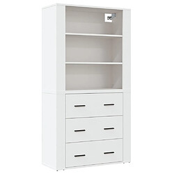 Maison Chic Buffet,Meuble de Rangement,commode pour salon,Cuisine Blanc Bois d'ingénierie -MN27397