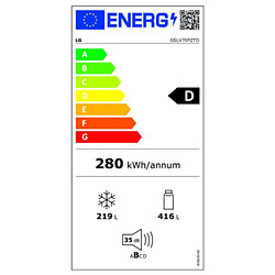 Réfrigérateur américain LG GSLV70PZTD Acier